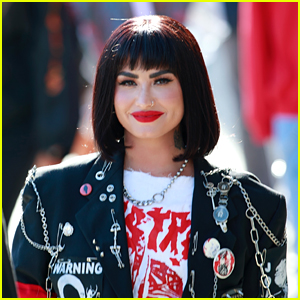 Demi Lovato Wears Wig with Bangs to Cover Facial Injury at 'Kimmel' Studio
