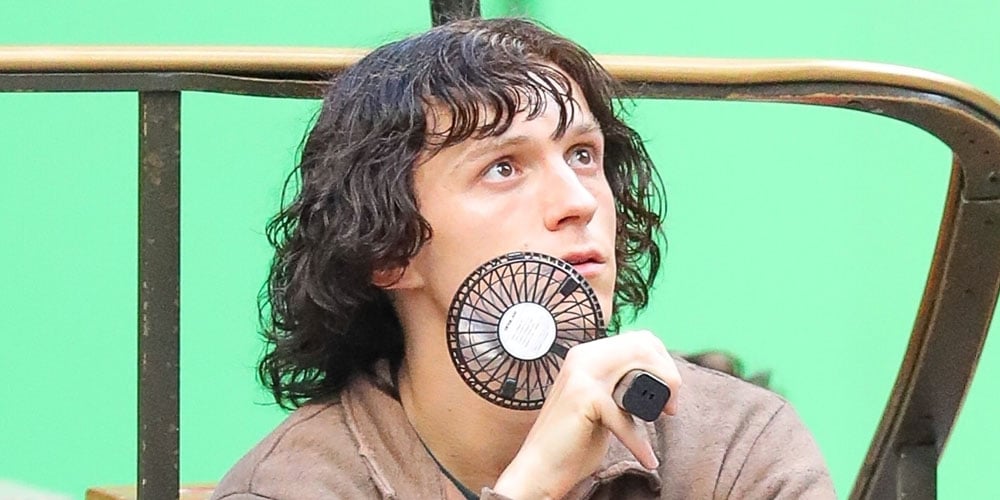 Tom Holland Takes A Break While Filming ‘The Crowded Room’ in NYC