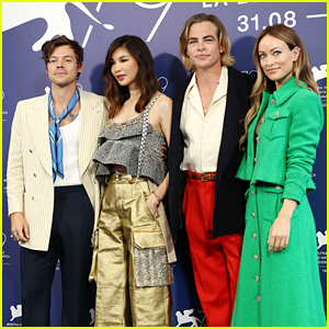 Harry Styles Joins 'Don't Worry Darling' Co-Stars at Venice Film Festival Photo Call