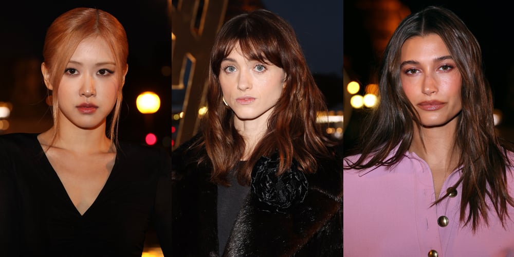 Rosé, Natalia Dyer & Hailey Bieber Attend Saint Laurent Fashion Show at Eiffel Tower
