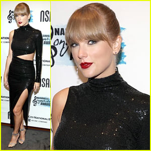 Taylor Swift Stuns in Cutout Dress For Nashville Songwriter Awards 2022