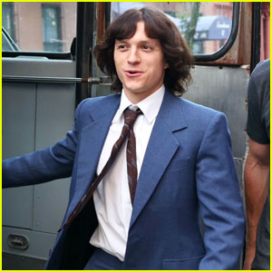 Tom Holland Spends Another Day Filming 'The Crowded Room' in NYC