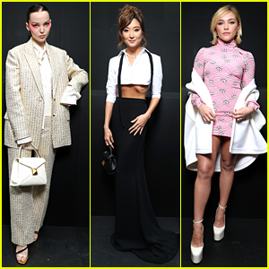 Dove Cameron, Ashley Park & Florence Pugh Sit Front Row at Valentino's Paris Fashion Week Show