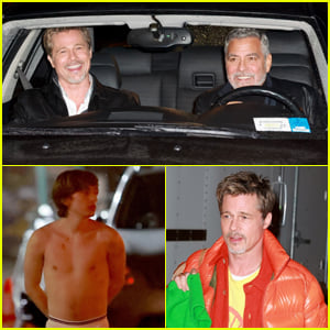 Austin Abrams Wears His Underwear While Filming His New Movie 'Wolves' With Brad Pitt & George Clooney