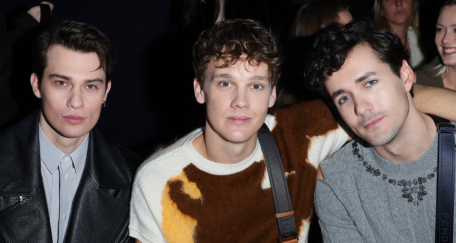 Nicholas Galitzine, Hunter Doohan & Jonah Hauer-King Sit Front Row at Fendi Fashion Show