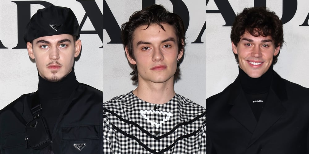 Hero Fiennes Tiffin, Louis Partridge, Noah Beck & More Step Out for Prada Fashion Show