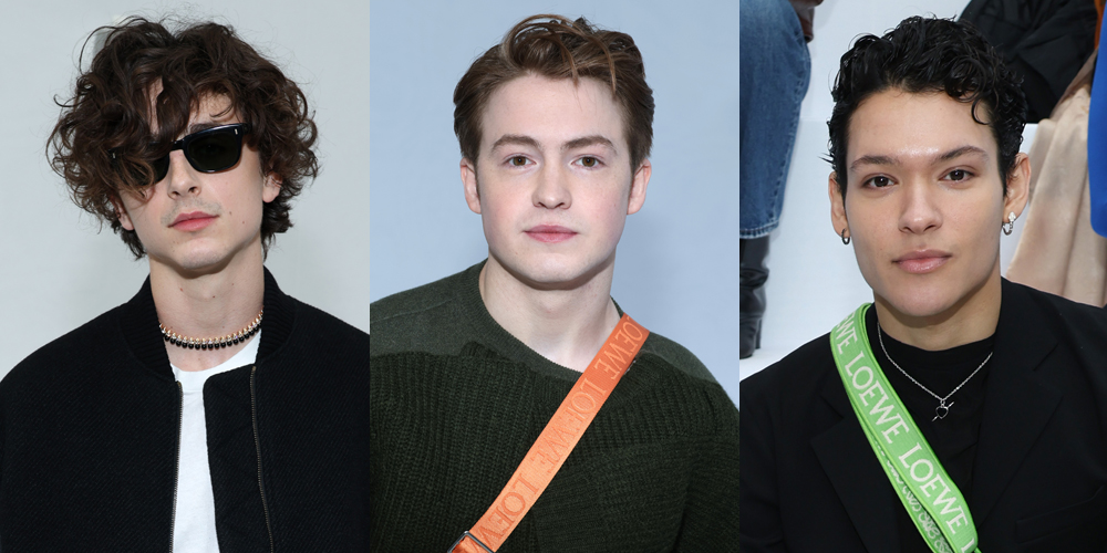 Timothee Chalamet, Kit Connor & Omar Rudberg Step Out for Loewe Fashion Show