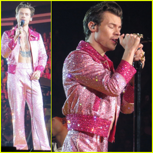Harry Styles Hits the Stage in Pink Sequins for His Birthday Concert