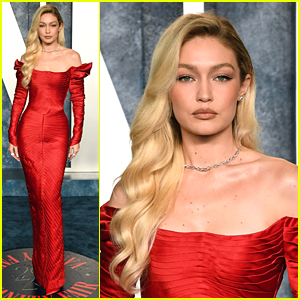 Gigi Hadid is the Lady in Red at the Vanity Fair Oscars After-Party