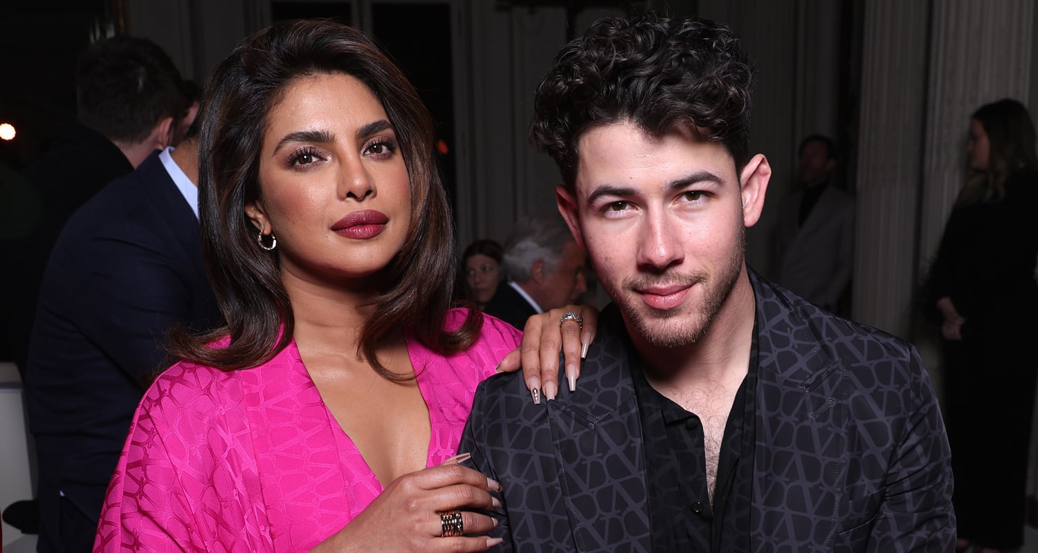 Nick Jonas & Priyanka Chopra Couple Up at Valentino Fashion Show in Paris