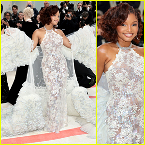Halle Bailey Is a Vision in White at Met Gala 2023, Weeks Before 'The Little Mermaid' Release