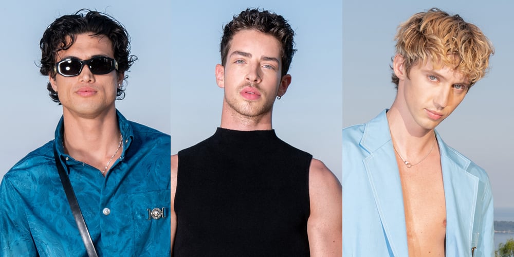 Charles Melton, Manu Rios & Troye Sivan Attend Versace Fashion Show After Cannes Film Festival Screenings