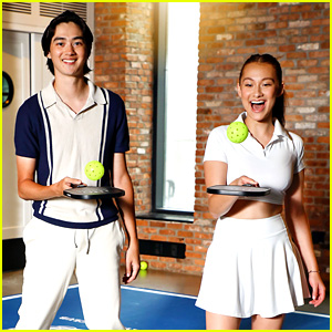 'TSITP' Stars Lola Tung & Sean Kaufman Are Pickle Ball Chic In New Photos at IHG Hotels & Resorts Athletic Club In NYC