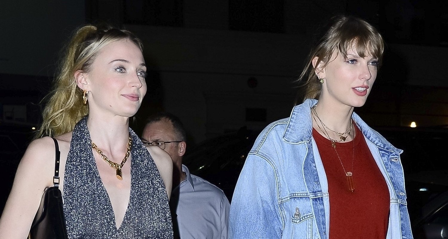 Taylor Swift Walked Arm-in-Arm with Sophie Turner in a Long Denim