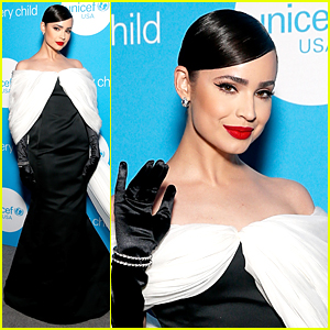 Sofia Carson Glams Up In Black & White Gown to Host UNICEF Gala 2023