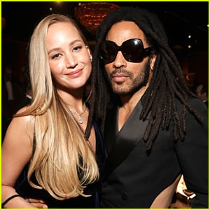 'Hunger Games' Stars Jennifer Lawrence & Lenny Kravitz Reunite at Golden Globes 2024, Plus There Was a Second Reunion!