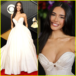First Time Nominee Madison Beer Is a Vision In White at Grammys 2024