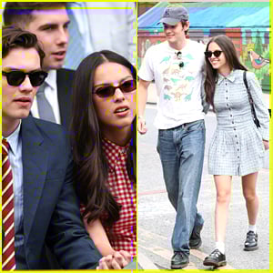 Louis Partridge & Olivia Rodrigo Hold Hands at Wimbledon After Hanging Out With Another Young Celebrity Couple